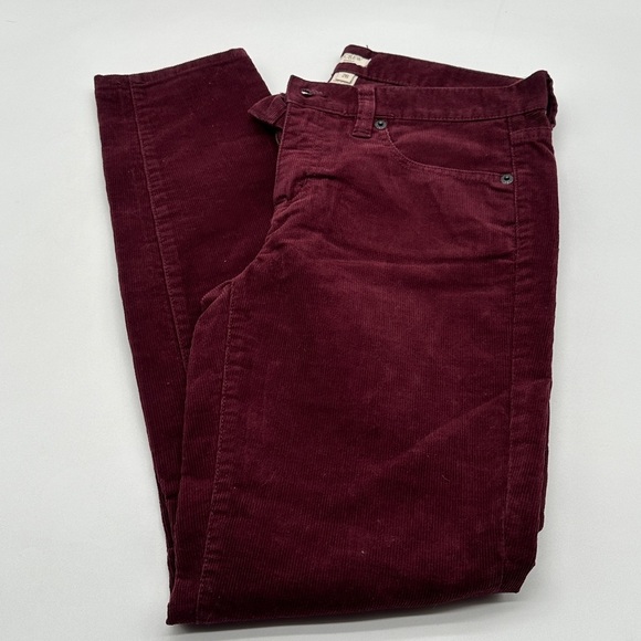 Women’s Corduroy Burgundy J Crew Pants size 26 - Picture 1 of 8